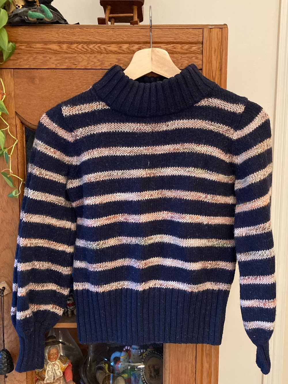 Madewell Navy & Pink Striped Sweater Indie Sleaze Y2K Twee
